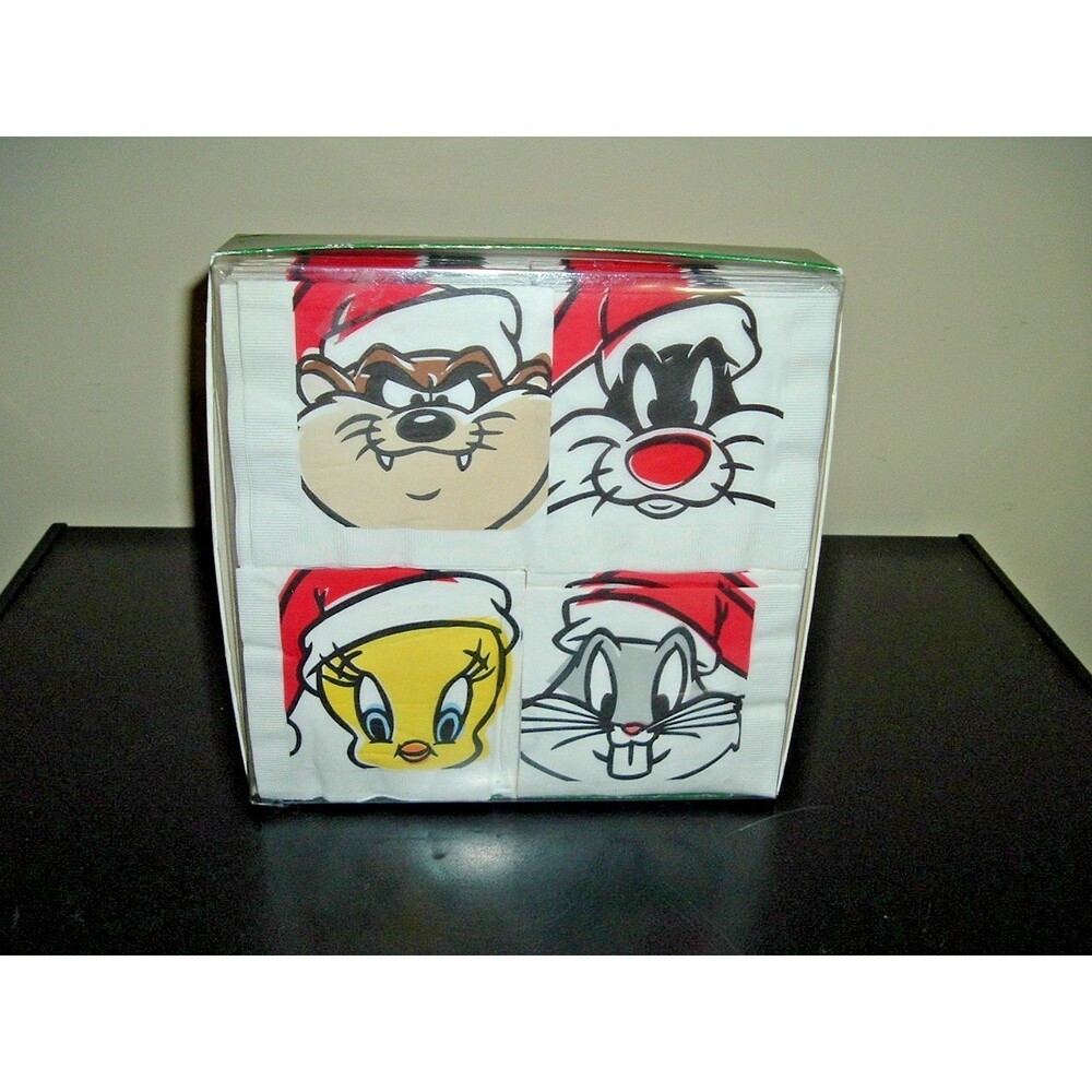 Warner Bros. Studio Store Christmas Paper Napkins Taz, Bugs, Silvester, Tweety